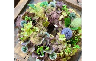 7月16日（水）紫陽花とスモークツリーのリース