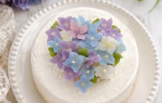 6月17日（水）あじさいのフラワーケーキ～米粉シフォンロール～